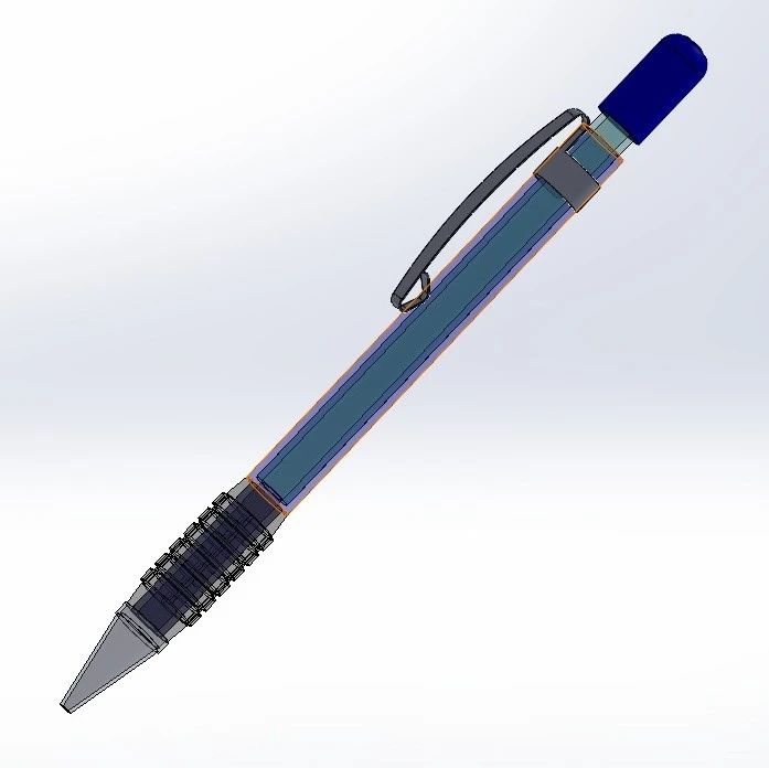 【生活艺术】自动铅笔笔身模型3D数模图纸 Solidworks设计