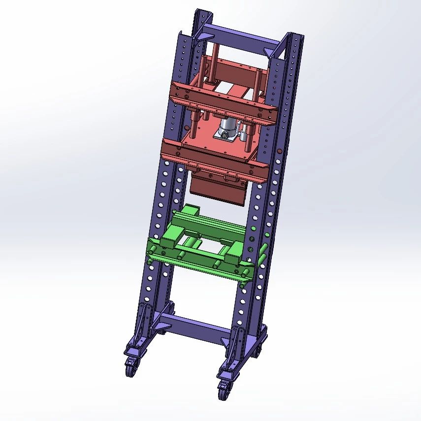 【工程机械】10吨液压折弯机3D数模图纸 Solidworks18设计