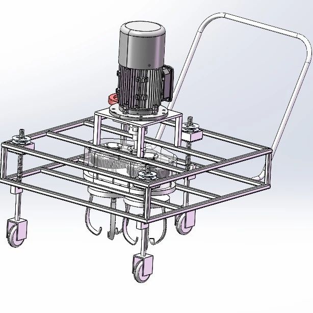 【农业机械】手扶式松土机3D数模图纸 Solidworks23设计