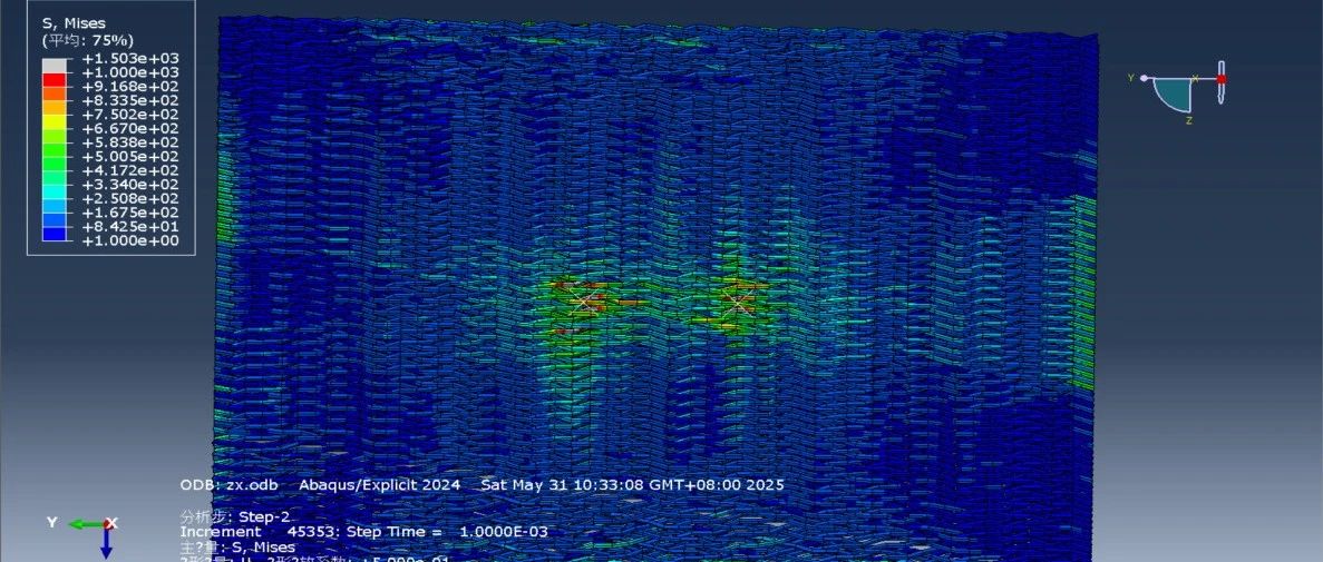 三维编织复合材料耦合冲击有限元分析（仿真分析部分）