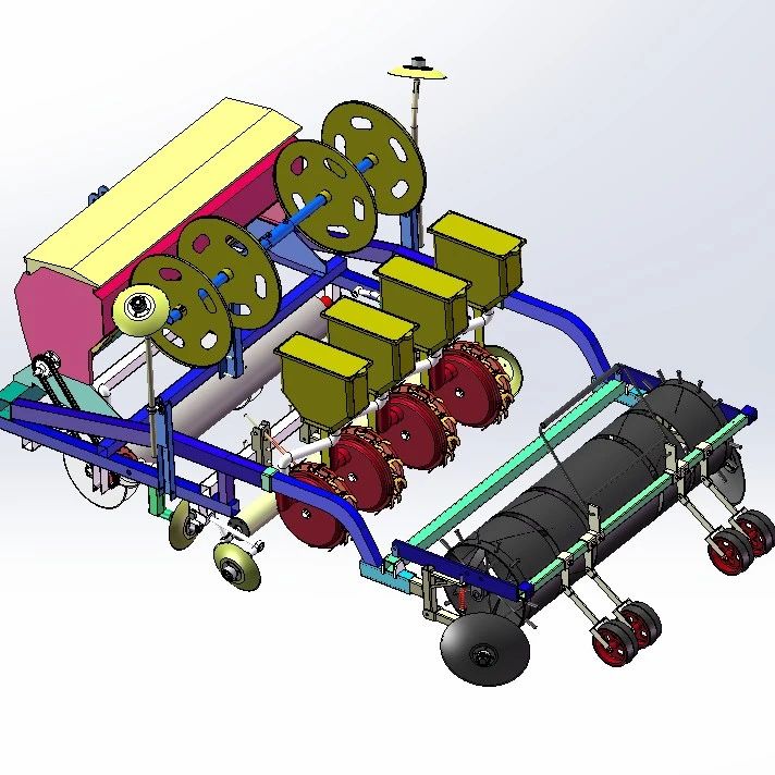 【农业机械】棉花精播机3D数模图纸 Solidworks23设计