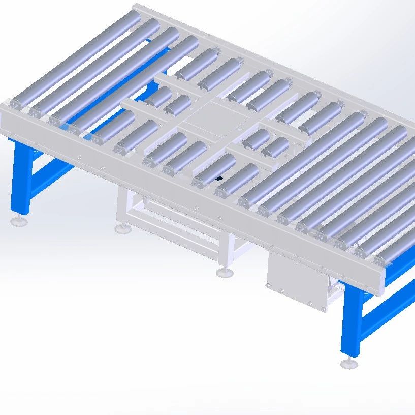 【工程机械】顶升旋转滚筒线3D数模图纸 Solidworks22设计