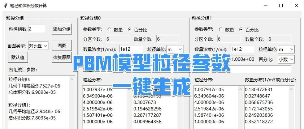 九、PBM离散方法课程补充：PBM模型边界条件不会设？这个工具一键生成粒径参数！