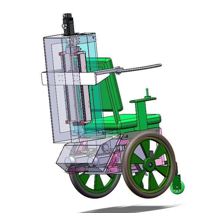 【医疗器械】智能康复轮椅模型3D数模图纸 Solidworks20设计