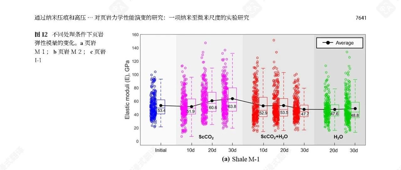 通过纳米压痕和高压 CO2 和水处理确定页岩的力学性能演变：纳米到微米级的实验研究