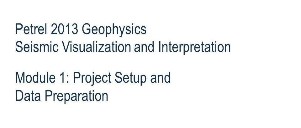 Petrel 2013 Geophysics Module