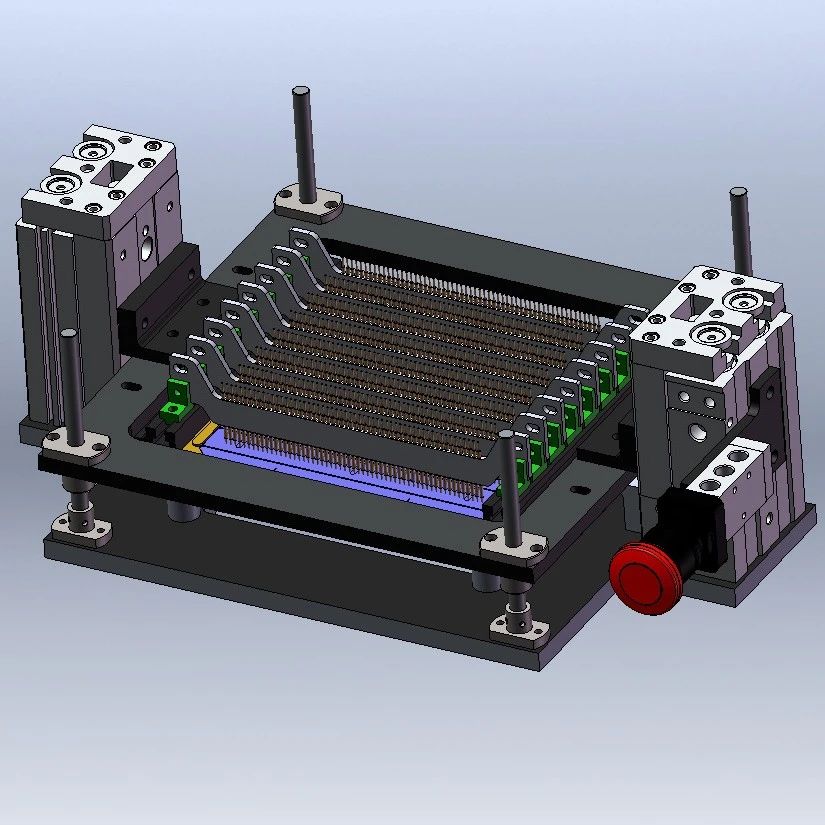 【非标数模】便携式太阳能电池探针检测设备3D数模图纸 Solidworks22设计