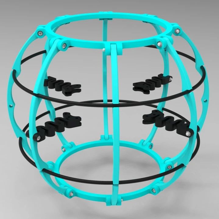 【工程机械】无人机足球的保护框架3D图纸 STP格式