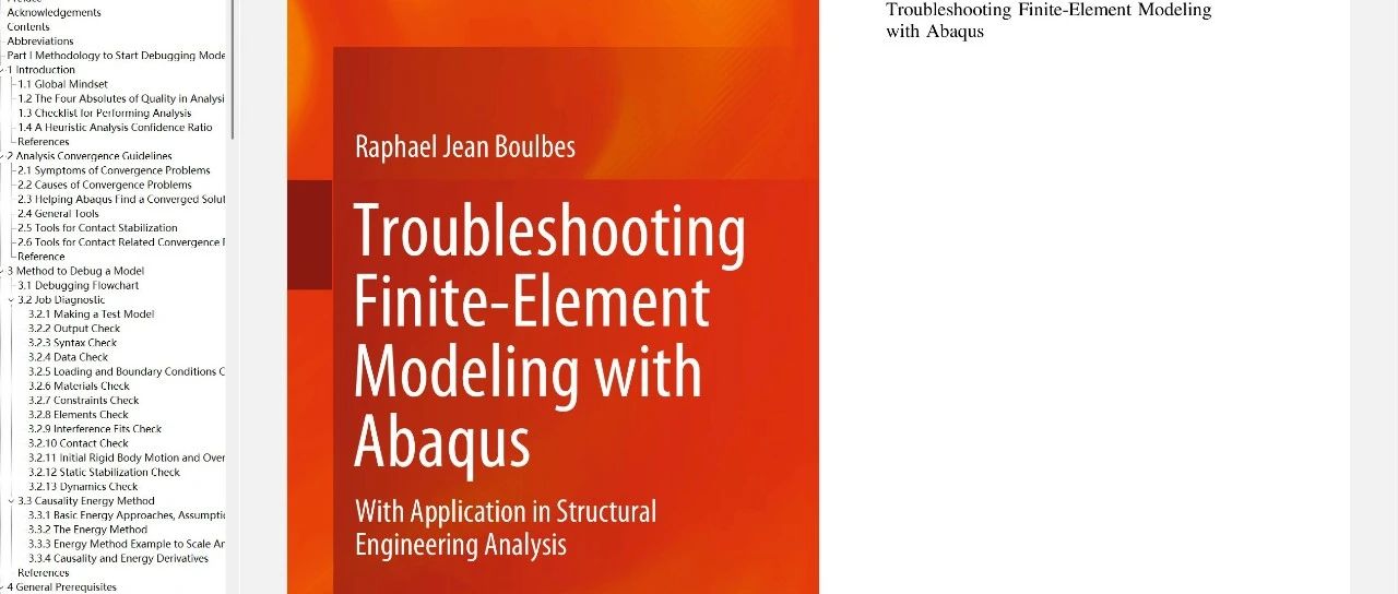 《Troubleshooting Finite-Element Modeling 》