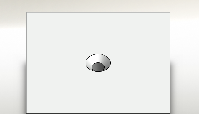 埋头孔的俯视图