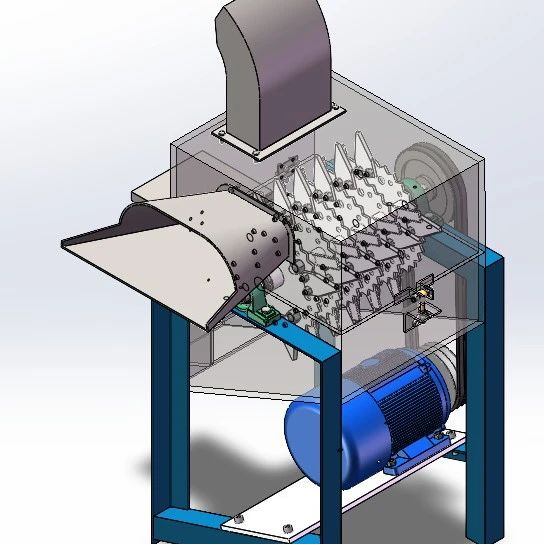 【农业机械】铡草机3D数模图纸 Solidworks12设计