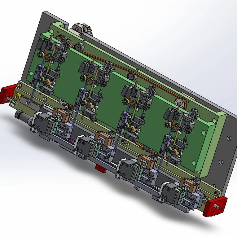 【非标数模】绕线机穿套穿线组件3D数模图纸 Solidworks18设计