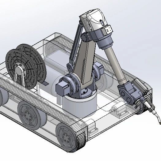 【机器人】履带移动焊接机器人3D数模图纸 Solidworks20设计