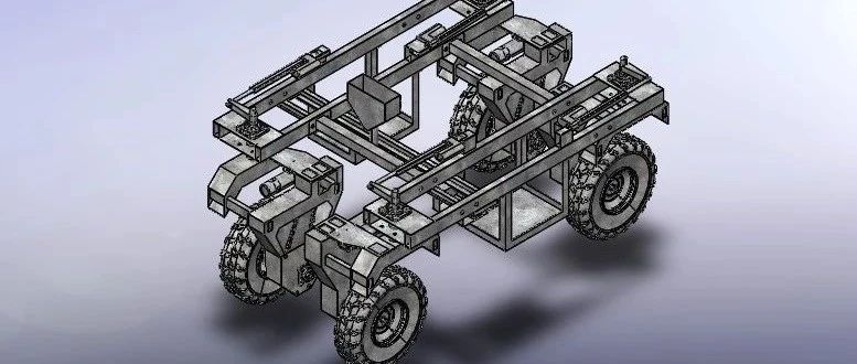 【农业机械】田间播种机小车结构3D图纸 STEP格式