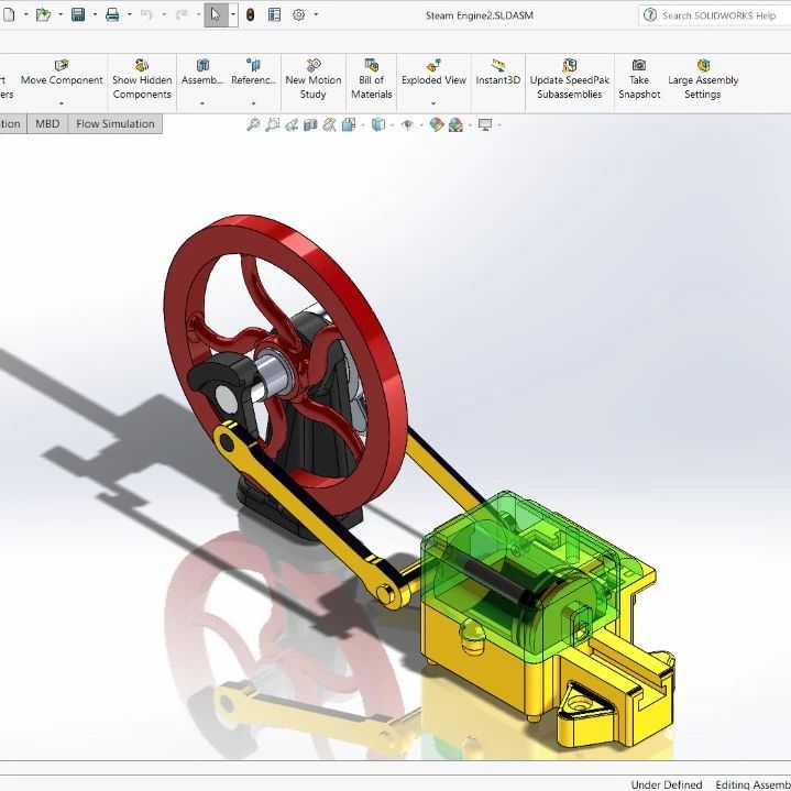 【发动机电机】Steam Engine Assembly蒸汽机结构3D图纸