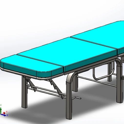 【医疗器械】医用椅床两用担架结构3D图纸 STEP格式