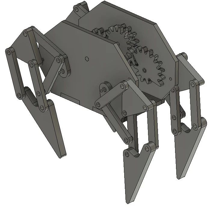 【精巧机构】Strandbeest简易风力仿生兽结构3D图纸 STEP格式