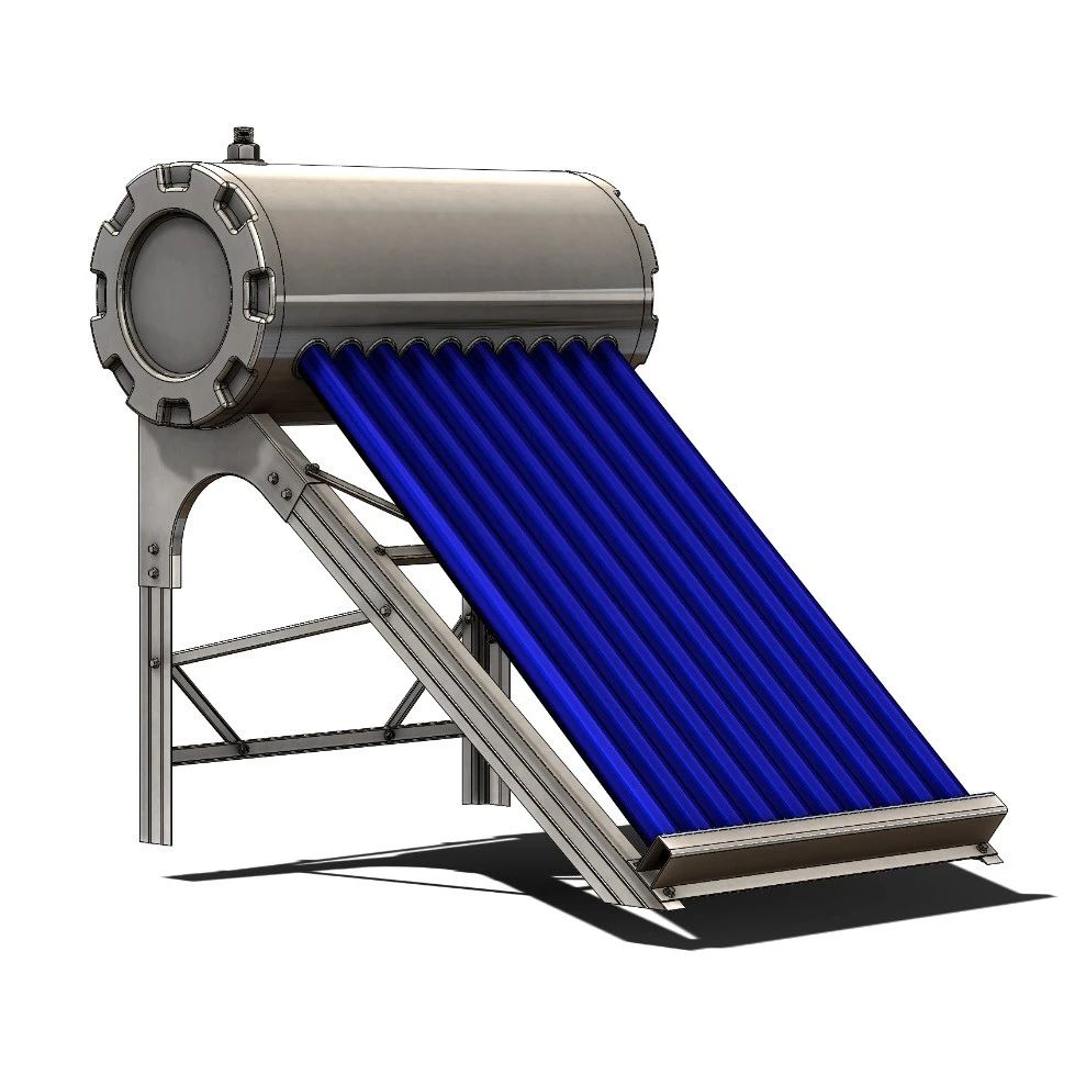 【工程机械】太阳能热水器简易模型3D图纸 IGS格式