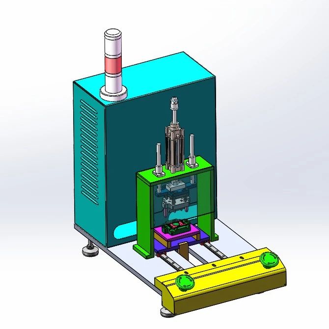 【非标数模】电子产品热熔机3D数模图纸 Solidworks16设计