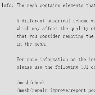 ANSYS Fluent的poor mesh numerics方法