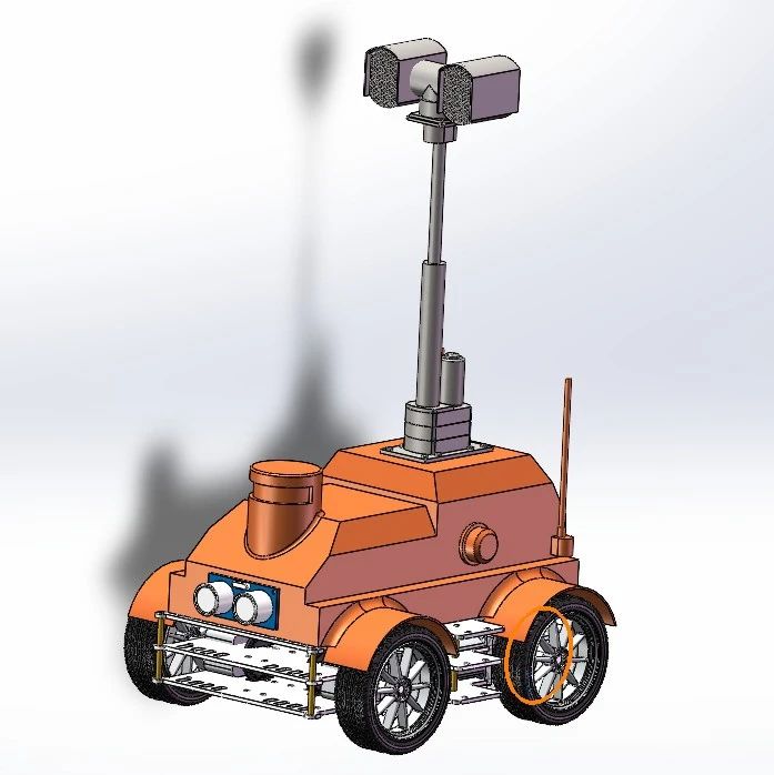 【机器人】智能巡检机器人3D数模图纸 Solidworks23设计