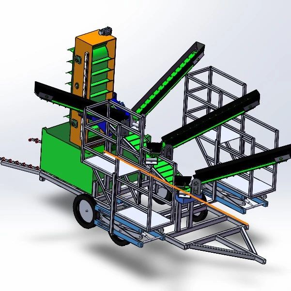 【农业机械】水果采摘平台3D数模图纸 Solidworks20设计