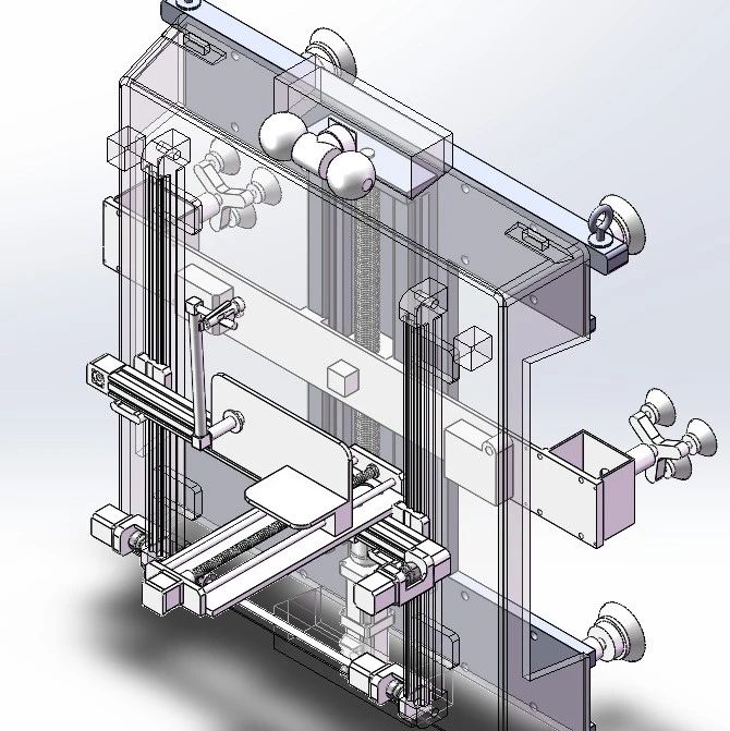 【机器人】高层建筑外墙智能喷涂机器人3D数模图纸 Solidworks18设计