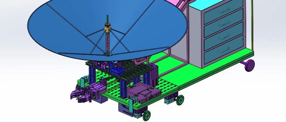 【农业机械】振动式樱桃采集收集机3D数模图纸 Solidworks20设计 附STEP