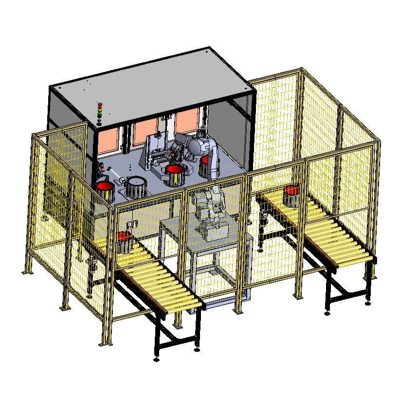 【非标数模】电机机壳检测设备3D数模图纸 Solidworks18设计