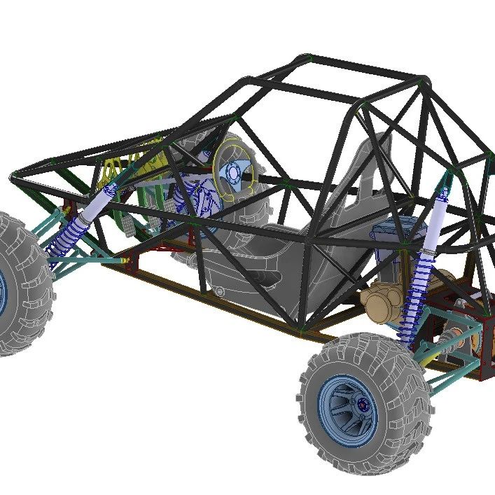 【卡丁赛车】Baja巴哈赛车结构3D图纸 STP格式