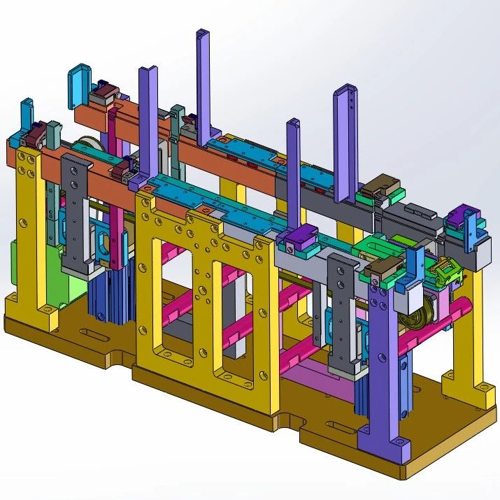 【非标数模】纯机械码垛机构3D数模图纸 x_t格式