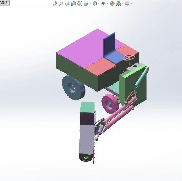【农业机械】翻地撒料车3D数模图纸 STEP格式