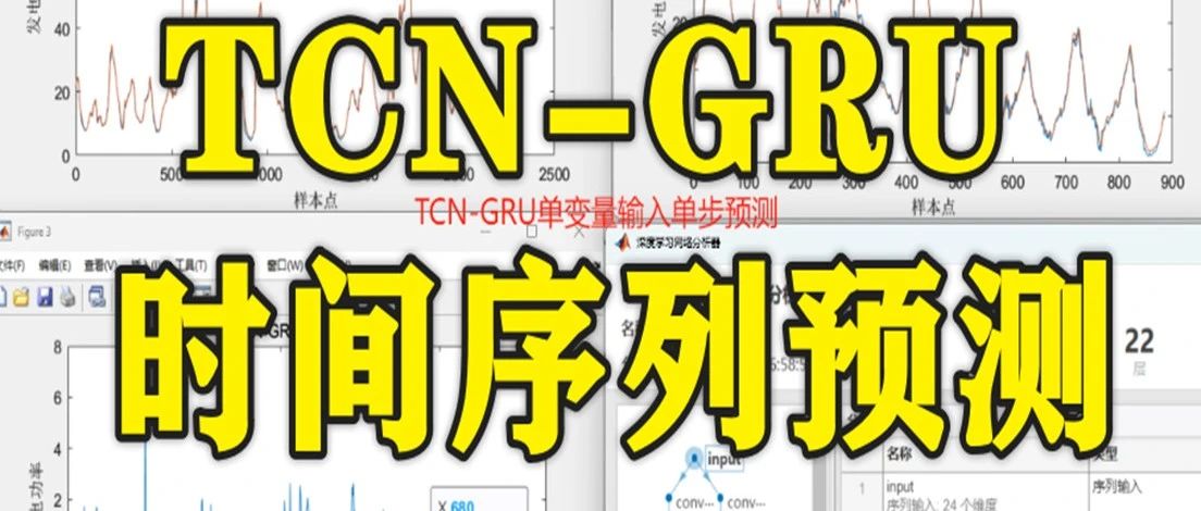 1-309基于matlab的TCN-GRU的单变量输入单步和多步预测及多变量输入单步和多步预测
