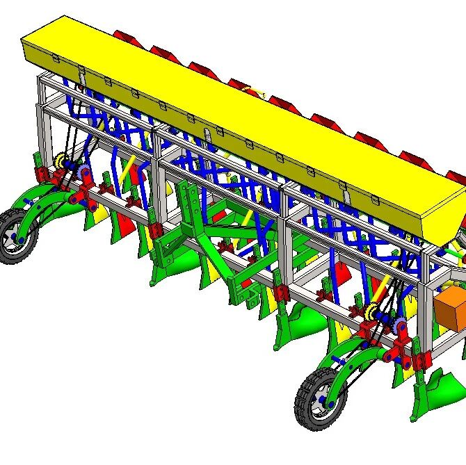 【农业机械】苏丹专用播种机V02 3D数模图纸 Solidworks设计