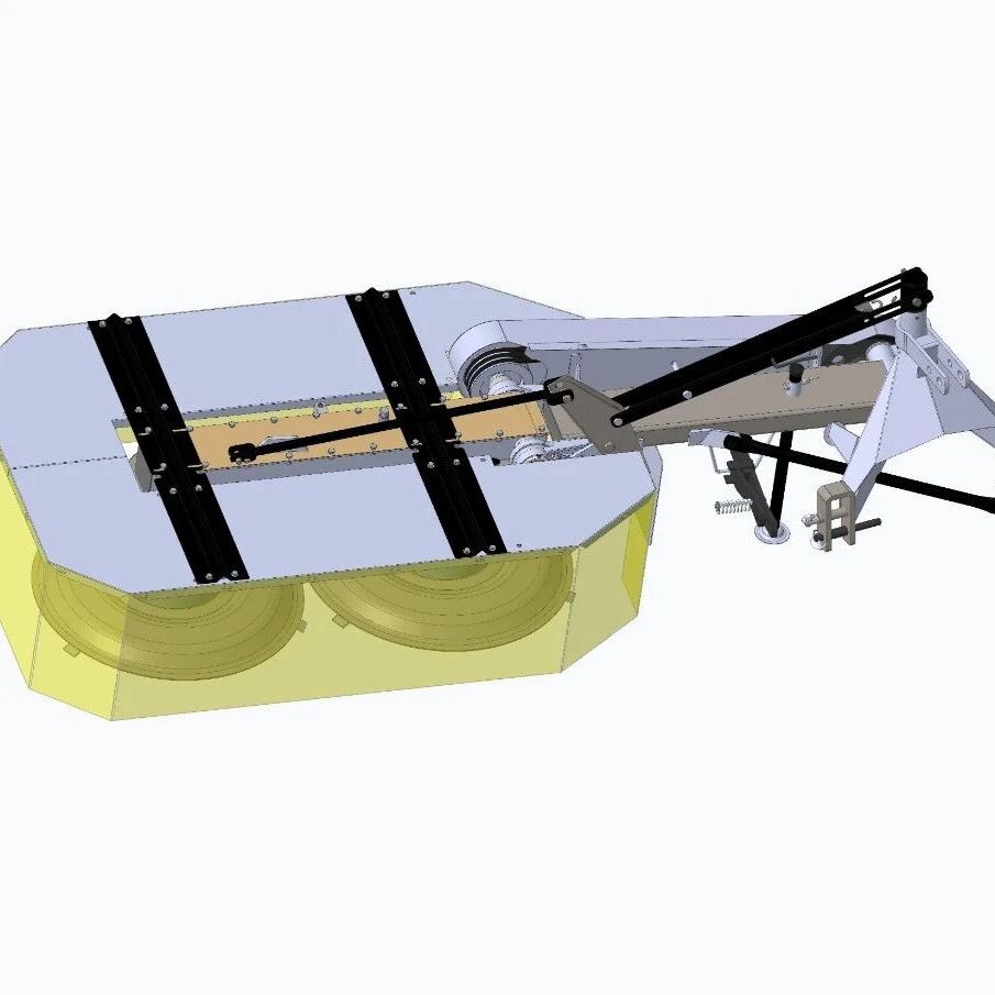 【农业机械】Drum Mower滚筒式割草机3D图纸 CREO设计