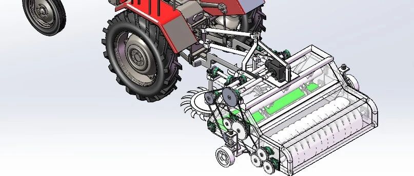 【农业机械】粉粹还田机3D数模图纸 Solidworks20设计