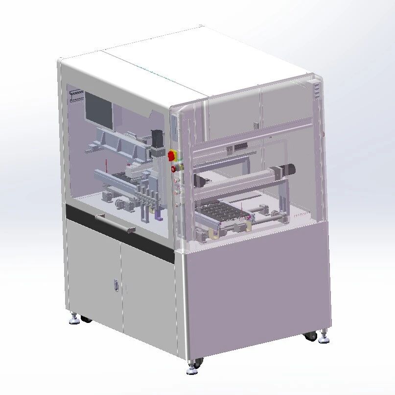【非标数模】喷三防漆及CCD检测机3D数模图纸 Solidworks24设计