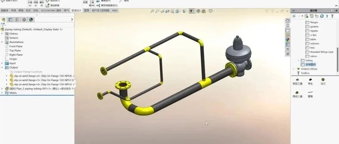 SolidWorks Routing(二) ：管道、管筒
