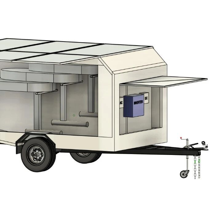【其他车型】太阳能电动翼板拖车3D数模图纸 iges格式