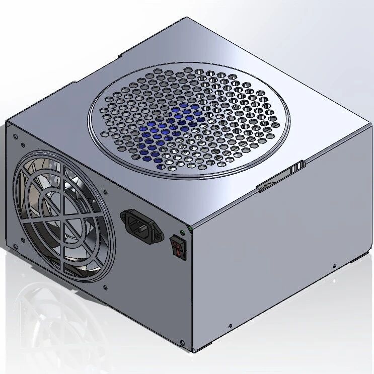 【工程机械】电脑主机电源钣金盒3D数模图纸 Solidworks设计