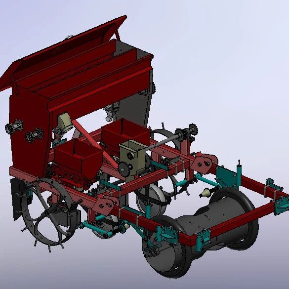 【农业机械】多功能播种施肥覆膜机3D数模图纸 Solidworks18设计