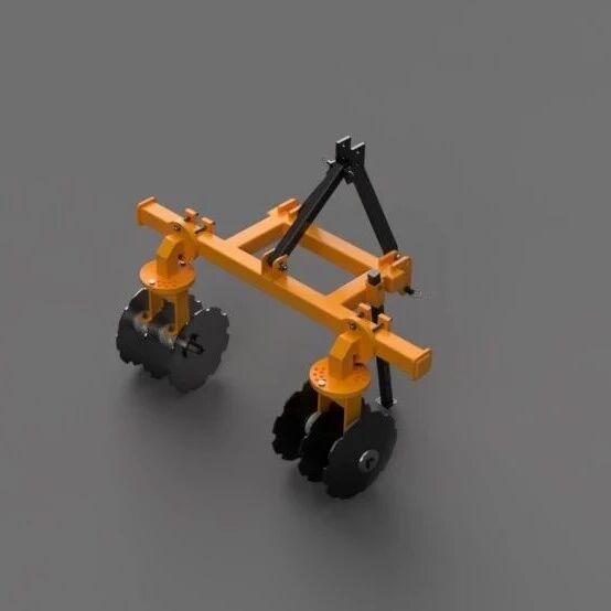 【农业机械】多用途机械圆盘耙结构3D图纸 STEP格式
