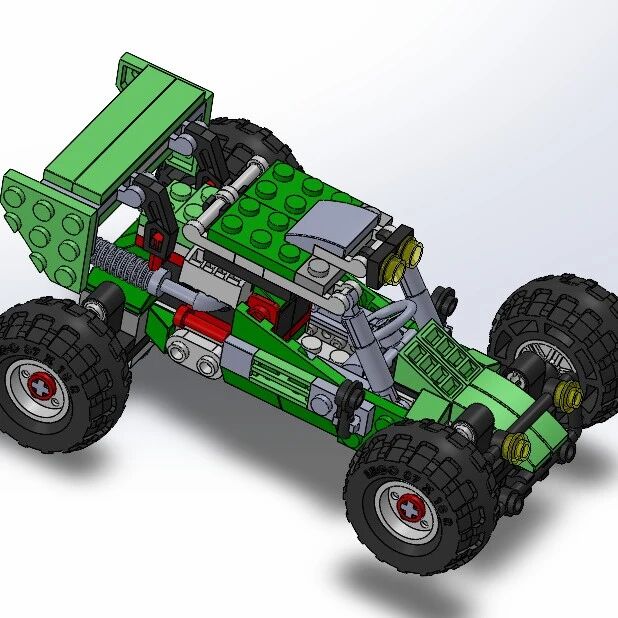 【其他车型】31123-1玩具越野车拼装模型3D图纸 Solidworks设计
