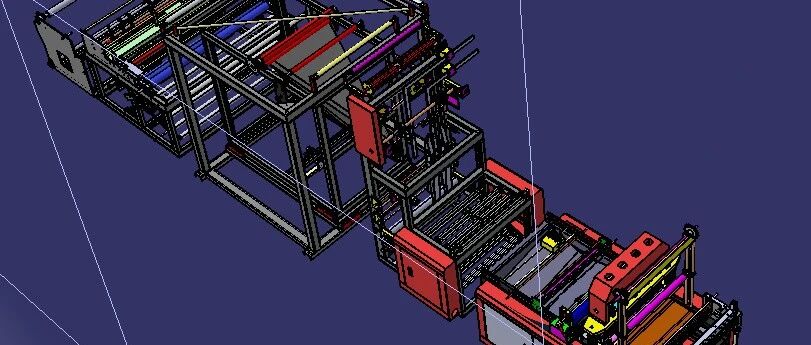 【非标数模】dokumasiz无纺布制袋机3D数模图纸 STEP格式