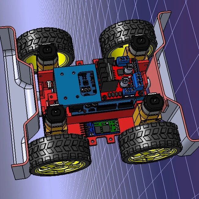 【其他车型】Arduino UNO驱动L298型足球机器人小车3D图纸 STEP格式