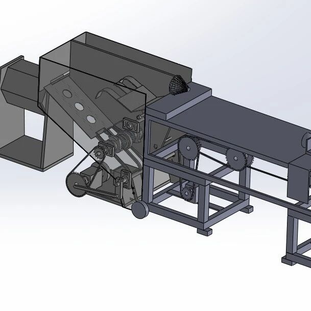 【非标数模】竹筷制造一体机3D数模图纸 Solidworks23设计