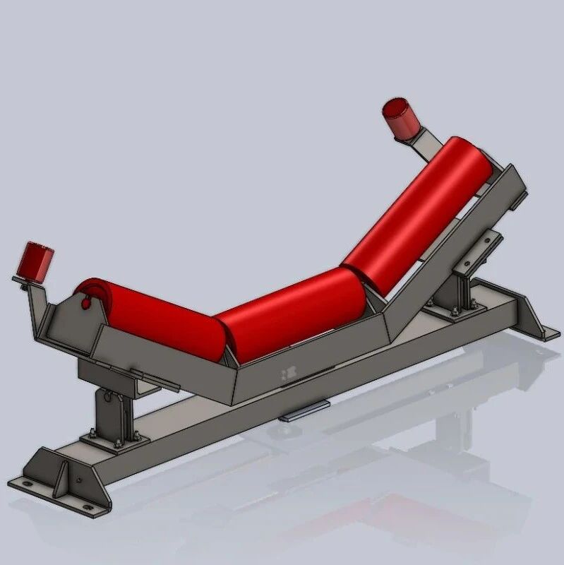 【工程机械】Align Training Idler调心托辊3D数模图纸 Solidworks设计