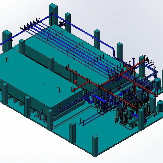 【工程机械】生活水供水系统3D数模图纸 Solidworks20设计