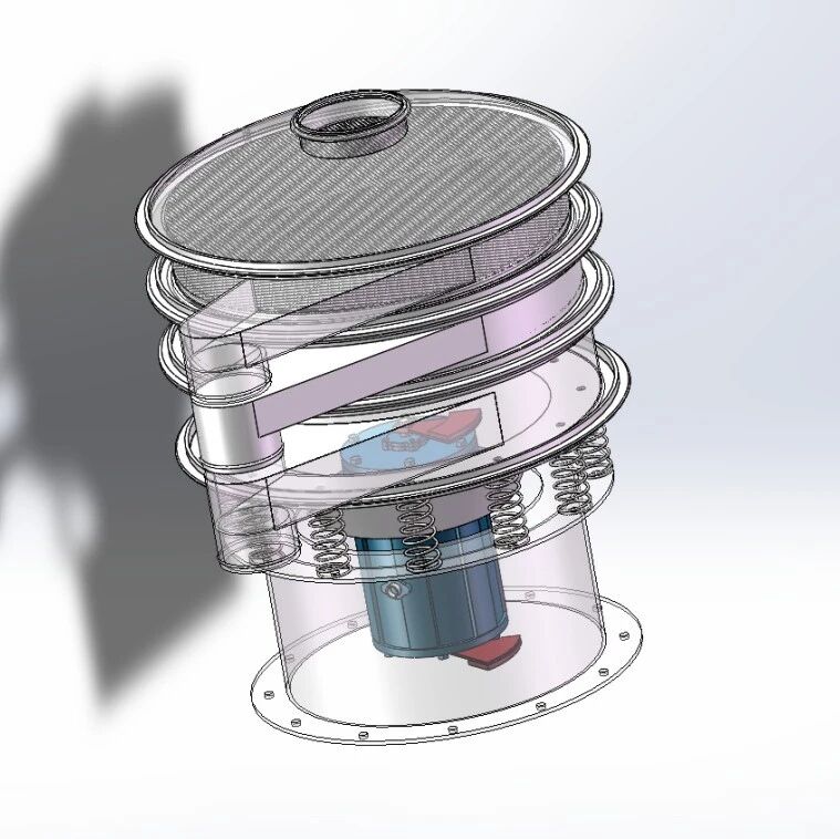 【工程机械】旋振筛3D数模图纸 Solidworks18设计