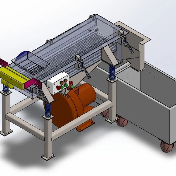 【农业机械】直线筛料机（谷物）3D数模图纸 Solidworks20设计